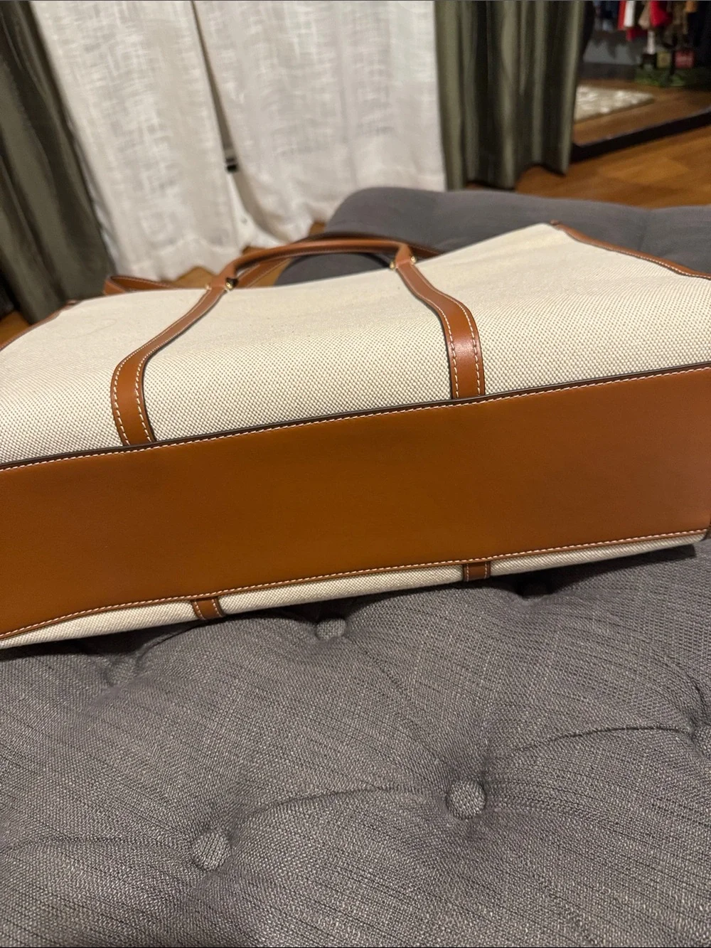 Tory Burch structured canvas